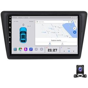 Wireless Carplay Screen for Car & Android Auto Head Unit Compatible with Skoda Rapid 2013~2017 Touchscreen 9 Inch Double Din Car Stereo with Backup Camera Navigation 4G,C10