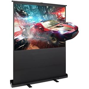 Todeco Draagbaar projectiescherm 72 inch, projectiedisplay op stand, 146 x 109 cm, 4:3 Full HD 3D