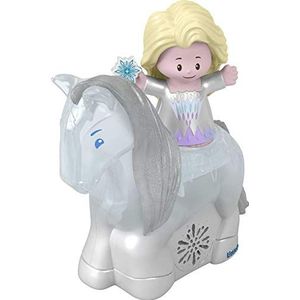 Fisher-Price Little People – Disney Frozen Elsa & Nokk, figure set with lights and sounds for toddlers and preschool kids