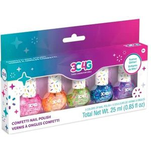 Three Cheers For Girls van Make It Real Confetti Nagellak - Kids Vernis Set Inclusief 5 Neon Kleuren - Tween Gifts
