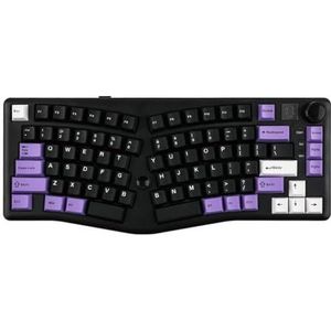 QPSJXN A75 - Mechanisch Toetsenbord - Zwart - 75% Alice-lay-out - Bluetooth en Draadloos