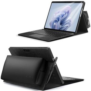 Omnpak hoes voor Microsoft Surface Pro 9 tablet business case, draagtas met stylus penhouder met accessoires opbergtas, compatibel met Type Cover toetsenbord.