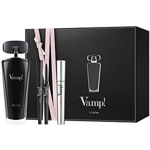 Pupa Vamp Black Cadeauset voor dames, parfum, 100 ml, mascara vamp 9 ml en zwart intrekbaar potlood