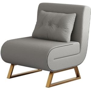 Converteerbare stoelbedslaper, 3-in-1 slaapbankstoel met afneembaar kussen, rugverstelling op 5 niveaus, converteerbaar stoelbed voor woonkamer, slaapkamer, kleine ruimtes(Color:Grey a,Size:70cm)