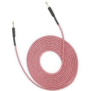 Kabel voor Muziekinstrumenten, Koperen Kern Hoge Afscherming Slijtvaste Audiokabel 6 Meter met Vernikkelde Plug voor Basgitaar Spelen