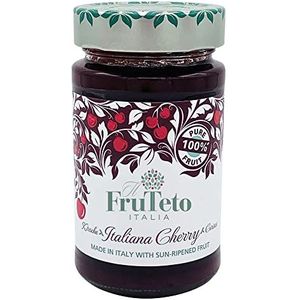 il FruTeto 100% Cherry Organic Fruit Spread. 250g. Gemaakt in Toscane alleen met Fruit. Geen pectine. Geen toegevoegde suiker. Geen conserveringsmiddelen.