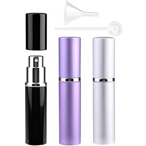 Zingso Hervulbare Reizen Parfum Verstuiver - 3 Stuks 6 ml Mini Draagbare Spray Flessen Met Trechter en Diffuser Tool Voor Aftershave