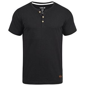 Solid SDVolker T-shirt voor heren, korte mouwen, met opa-hals, zwart (9000), XL
