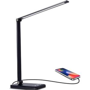 LENDOO Draadloze led-bureaulamp, USB-oplaadbaar, 10 helderheidsniveaus, 5 verlichtingsmodi, oogbescherming, bureaulamp voor kantoor