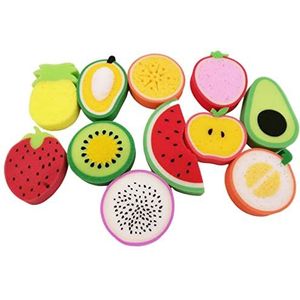 Fruit Vormige Zachte Bad Spons Exfoliëren Dode Huid Removal Tool Voor Volwassenen Kinderen Badkamer
