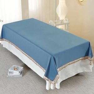Blue(n),90x200cm,LDLCYCN Massagetafel Bed Laken Herbruikbare Massage Bed Cover Laken Spa Bed Cover Met Kant Zachte Comfortabele Matrashoes Voor Beauty Tattoo Beschermende Massage Bed Cover
