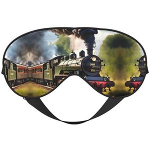 Steam Little Train Print Unisex Ultrazacht licht blokkerend oogmasker voor optimaal comfort slaap