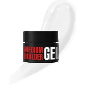 K Professional Medium Builder Gel Milky UV LED - Builder Gel Naakt, Versterking 13 ml