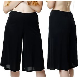 Mewa Anastazja Gladde korte broek met brede broekspijpen, halve keuken voor dames, antistatisch, zwart, 40