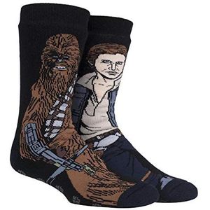 Heat Holders - Heren Thermo Winter Star Wars sokken met antislip ABS-zool, Han Solo / Chewbacca, 39/45 EU