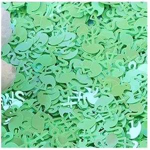 Pailletten bulk losse pailletten 10g Flamingo Vorm Glitter for CraftDIY Naai PailletteNailArtManicure Bruiloft KerstmisDecor Confetti(Fruit Green)