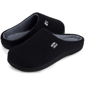 RockDove Originele tweekleurige pantoffels van traagschuim voor heren, Zwart en Grijs, 6/7 UK