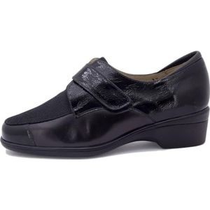 PieSanto - 205604 schoen met klittenbandsluiting, lakleer, zwart, voor dames, Zwart 35878, 39 EU