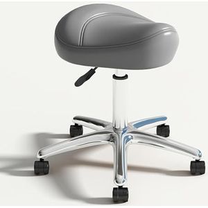 JAVPTAV Zadelstoel, zadelkruk rollende draaibare ergonomische zadelkruk tandartsstoel schoonheidskruk in hoogte verstelbaar voor tandarts, salon, massage, kantoor (A2)