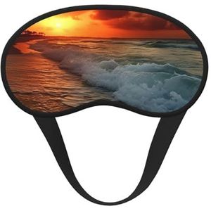 The Beach Sunset Sleep Oogmasker voor Vrouwen Mannen Zacht en Comfortabel Slaapmasker Verduisterend Slaapmasker voor Reizen Yoga Nap Shift Work