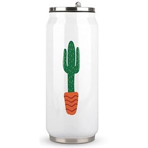 Cactus Reismok met Deksel Coke Cup Geïsoleerde Tumbler Waterfles Thee Cup Voor Vrouwen Mannen