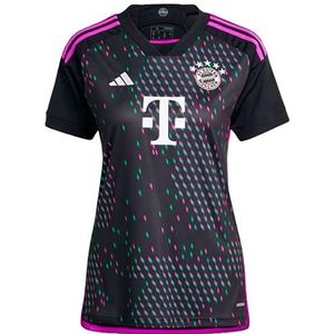 adidas Dames Away FC Bayern MÜNCHEN voetbalshirt met korte mouwen, zwart, M