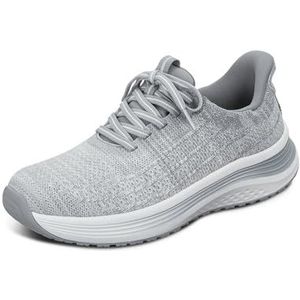 Orthofeet Women's Orthopedic Hands-Free Nira Slip-On Sneakers, Light Grey, Size 40.5