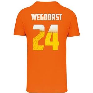 T-shirt Wegdorst 24 Bier | Oranje Shirt | Koningsdag Kleding | Oranje | maat M