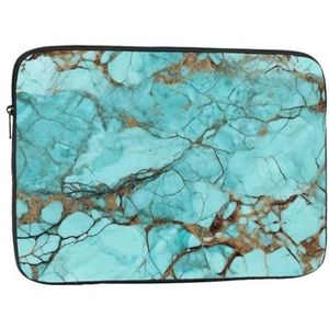 Laptop Sleeve Case 13 inch Shockproof Beschermende Computer Draaghoes Turquoise Marmer Laptop Case Reizen Laptop Tas voor Mannen Vrouwen