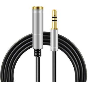Lcuihong-audio plug Jack 3,5 mm audio verlengkabel, Mini Jack 3 5 mm Stereo Plug Kabel Adapter, en duurzaam (Kleur: Grijs, Lengte: 5 m)