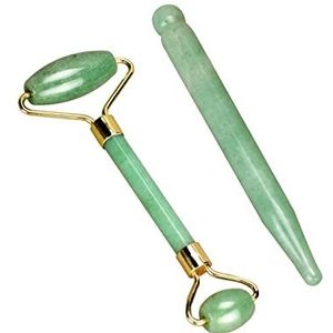 Jade paddestoel massage steen groene massage roller cellulitis rimpel oog acupunt schoonheid tool gezondheidszorg 1 stuk (kleur: goud)