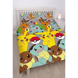 Pokemon - Catch Repeat Print Design - Beddengoedset - Dubbel - 200 x 200 cm