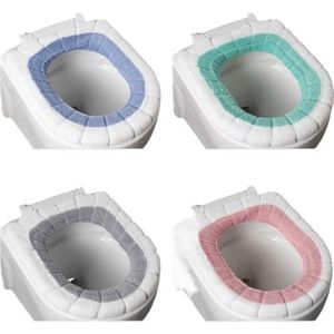 Toiletbrilverwarmer Toiletbrilhoeskussen Multicolor (Grijs)(Mix Color 4pcs)