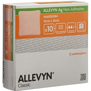 ALLEVYN Ag Non-Adhesive, schuimverband niet klevend 10cm x 10cm, 10 st.