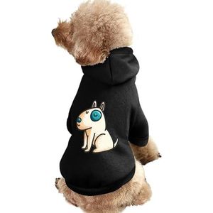 Little Cartoon Bull Terrier Hond Print Pet Hoodie Sweatshirt Warm Puppy Pullover Winter Jas voor Kleine Medium Grote Honden Katten