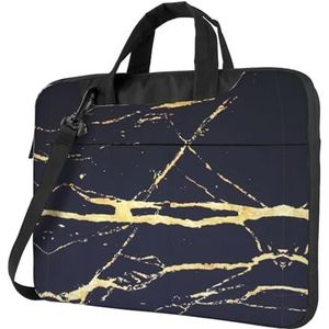 SSIMOO Zeemeermin visschaal stijlvolle en lichtgewicht laptop messenger tas, handtas, aktetas, perfect voor zakenreizen, Marmer. (2), 14 inch