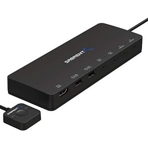 SABRENT 2-poorts USB Type-C KVM-switch met 60 Watt stroomvoorziening (USB-KCPD)
