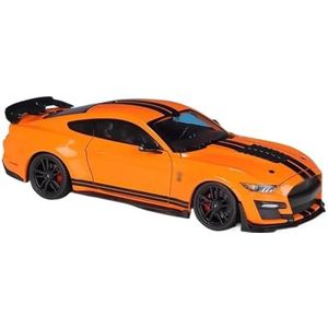 Mini Legering Klassieke Auto Voor Musta&ng Voor Shelby GT500 2020 1:24 Legering Sportwagen Model Diecasts Metalen Speelgoed Racing Vecicles Auto Model Collectie Geschenken (Color : Orange)