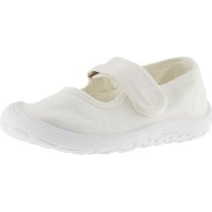 Victoria Unisex Barefoot Bosco Canvas Mary Janes DREC & Strap 1370109 for Kids BLANCO 22