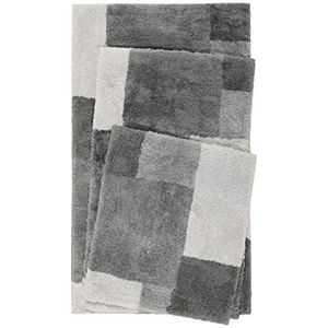 Homie Living Badmat, badmat, behaaglijke zachte pool, antislip en wasbaar, Cala Rosso (60 x 100 cm, grijs)