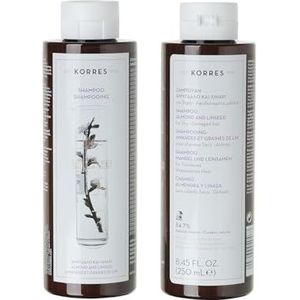 Korres Almond en Linseed Shampoo voor droog en beschadigd haar, per stuk verpakt (1 x 250 ml)