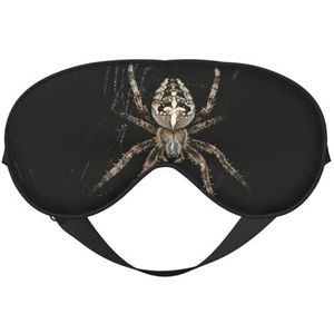 Enge Spider Print Zacht Verduisterend Oogmasker, Reizen Oogmasker, Zijslaper Ooghoezen, Slaap Oogmasker voor Mannen Vrouwen