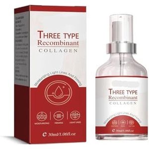 Collageenserum voor het gezicht, anti-aging, rimpelvermindering, huidversteviging en diep vocht, geavanceerde formule in microcapsules (1 stuk)