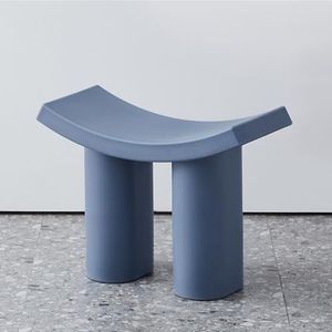 Chair For Bedroom，Mid Century Modern Chair，Living Room Chairs,household plastic stools can be used in various places such as bathroom, kitchen, living room, etc.(Blue)