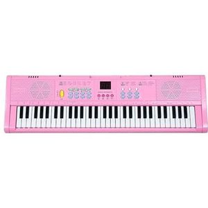 elektronisch toetsenbor 61 Toetsen Muzikaal Toetsenbord Professiona Synthesizer Minipiano Voor Elektronische Orgelmuziek (Color : Pink)