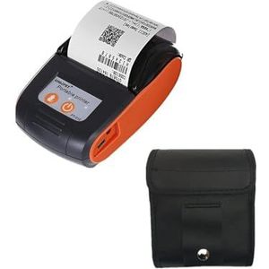 Draagbare Printer, Mini Draagbare Bluetooth Thermal Printer Commercieel Ticket Ontvangst USB Draadloze printer Mini 58mm(Nero)