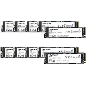 Patriot P300 512GB Interne SSD - NVMe PCIe Gen 3x4 - M.2 2280 - Solid State Drive - 10 Pack