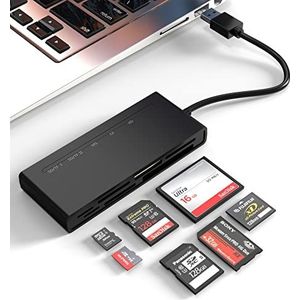Multi SD-kaartlezer USB 3.0, SD/TF/CF/MS/XD 5Gbps High Speed geheugenkaartlezer voor SDXC SDHC Micro SD CF MS MMC-kaarten, Sony Memory Stick Pro Duo adapter, lees 5 kaarten tegelijkertijd