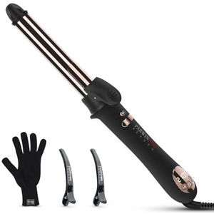 360° Rotatie, Automatische Krultang, PARWIN PRO BEAUTY Curling Iron 25mm, Nano-Titanium Coating, Haarkruller met LCD Display, 120-210℃