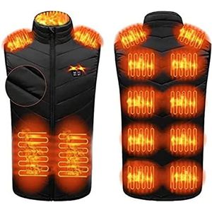 Elektrisch Verwarmde Bodywarmer Voor Heren/Vrouwen, Wasbaar Usb-Verwarmd Vest Met 9/11 Verwarmingszones, 3 Niveaus Warmte-Instellingen, Verwarmde Jaskleding Bodywarmers Winter Voor Motorvissen SkiëN(9
